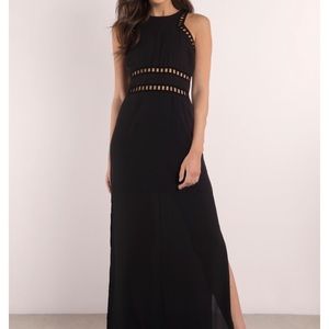 High neck maxi with cut outs